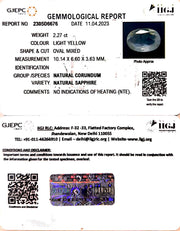 2.27/CT Natural Ceylonese Pukhraj with Govt Lab Certificate (8991)